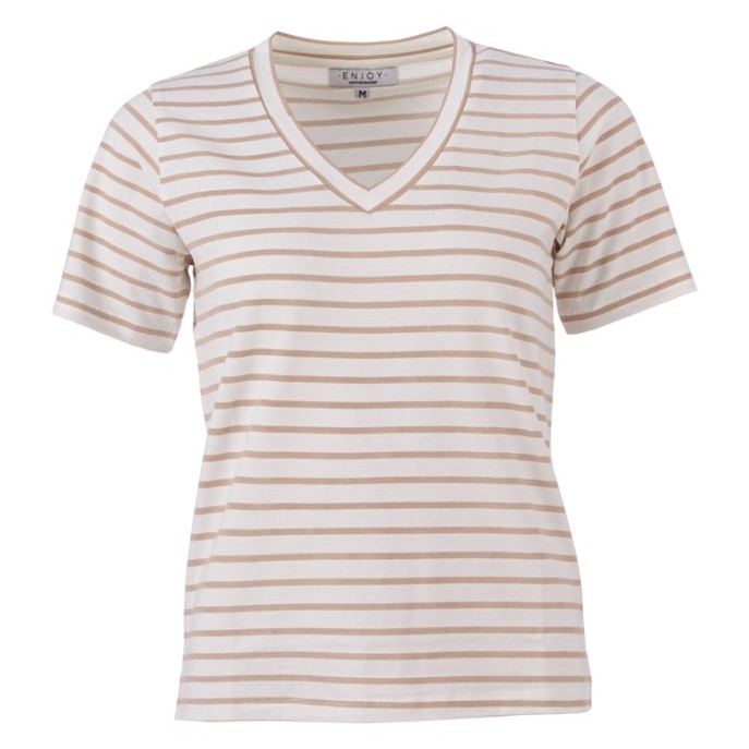 Enjoy T-shirt KM streep Zand